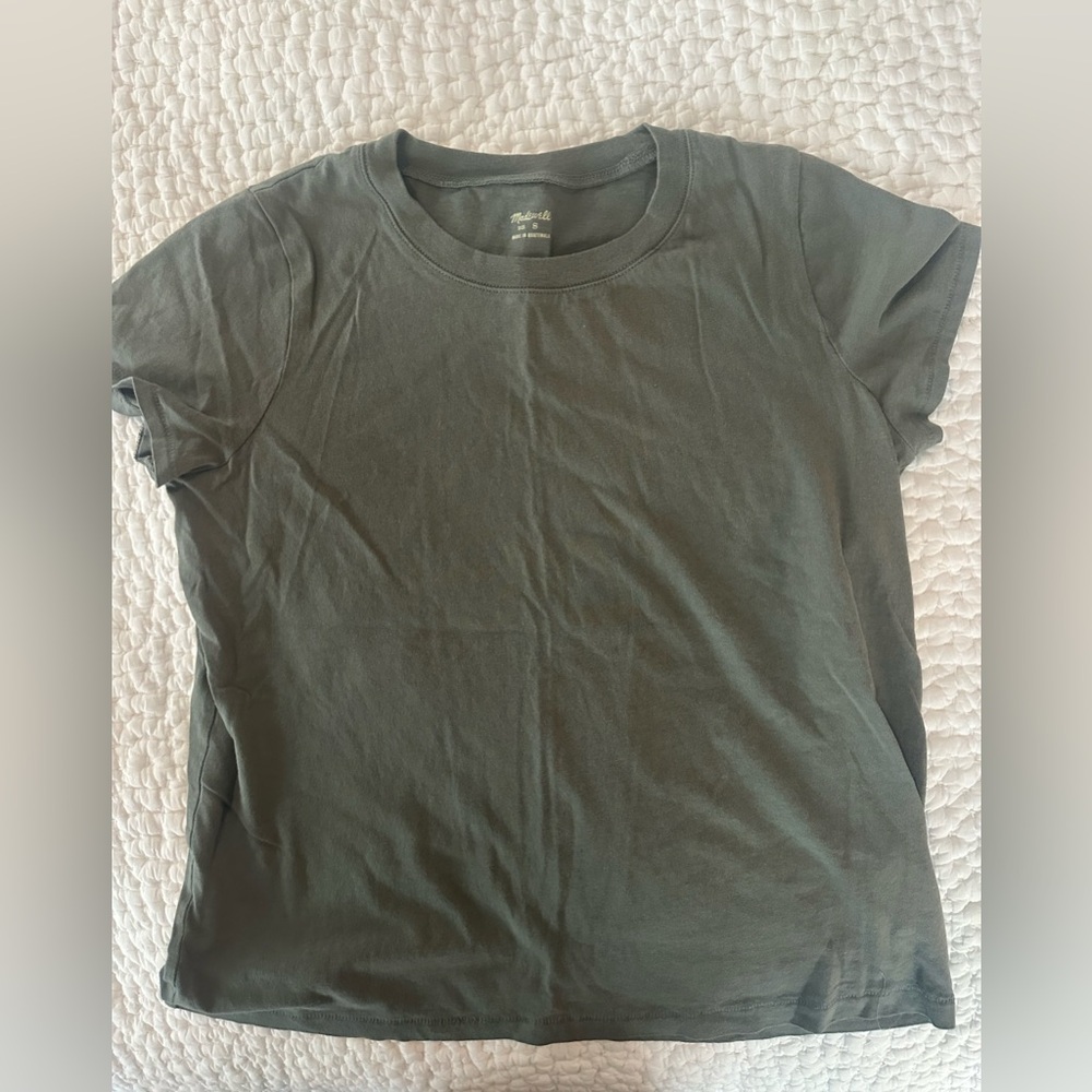 Madewell Short Sleeve Crew Tee in Olive